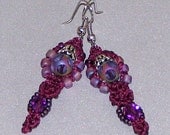 Purple Haze Macrame Earrings