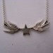 Sterling Silver Swallows and Star Necklace