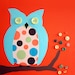 Personalized childrens art. Retro owl print name sign. Kids wall art. Owl nursery art print. Baby nursery print 11x14 by WallFry