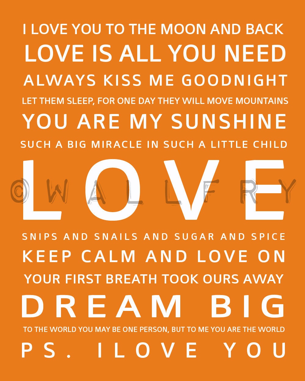 Nursery art print. Baby nursery decor. Art for children typography art for kids. Nursery wall quotes. Set of 2 - 11x14 Cliche print
