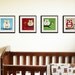 Nursery art Owl prints for children. Owls For boys girl baby nursery. 4 - 8x8 (or 8x10) prints of owls in trees for kids rooms and playrooms