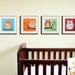 Nursery art Owl prints for children. Owls For boys girl baby nursery. 4 - 8x8 (or 8x10) prints of owls in trees for kids rooms and playrooms