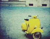 Yellow Vespa - 5x5 fine art photo print