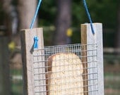 Bread or Toast Bird Feeder, Primitive Rustic - Reclaimed Wood - Weathered Rough Cedar