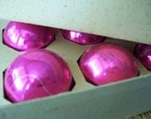 36 Hot Pink Glass Christmas Ball Ornaments