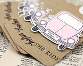 Precious Cargo on Board - Vintage Car Party Tags - Set of 7