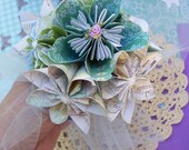 Origami Flower Girl or Toss Bouquet Six to Seven Customized Flowers
