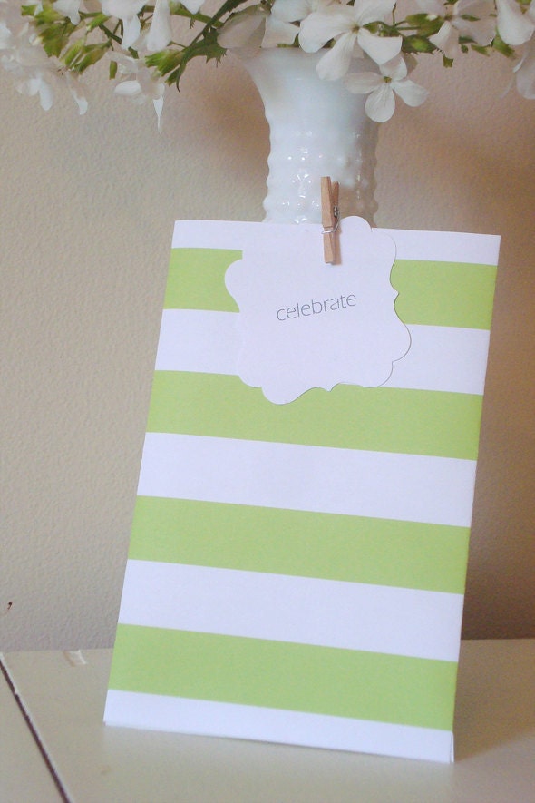 Striped Treat Bags/Favor Bags