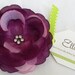 Plum Organza Flower Clip