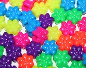 300 Neon Flower Beads in Rainbow