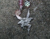 Pink beaded faerie necklace