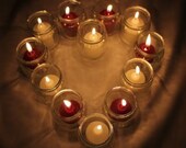 Large Baby Food Jar Heart Shaped Candle Holder/Centerpiece