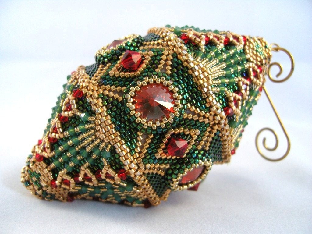 Pattern / Tutorial Beaded Christmas Ornament by ChristmasCreation