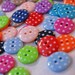 Spotty Button Mixture X 60. 5 x12 beautiful colours- Small 15mm.