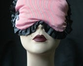 Nautical inspired Sleep mask  black and red stripes- Mélisande- by Love Me Sugar on Etsy