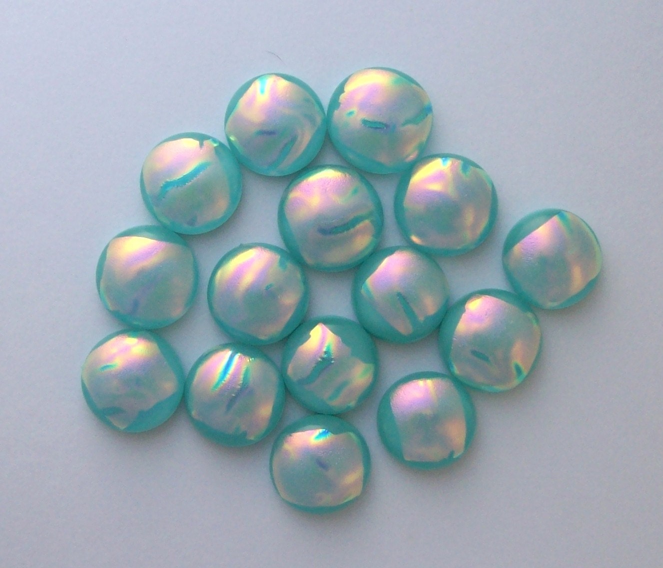 Dichroic Fused Glass, Cabochon, Fused Glass Cabcohon, Mini Cabs 6495
