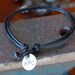 One Unisex Custom Charm Toogle Style Natural Leather Bracelet
