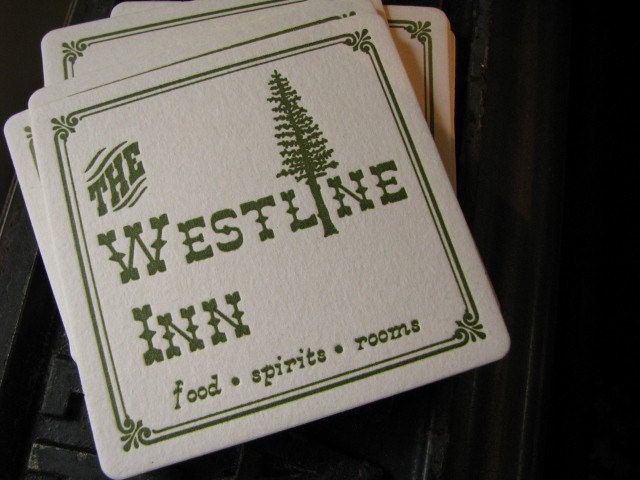 Custom Letterpress Coasters