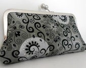 Gray and Black Clutch