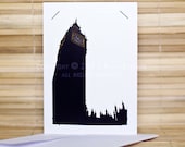 Big Ben Clock Tower Greeting Card - Houses of Parliament London UK