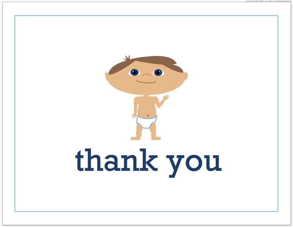 Baby Thank You Note Cards