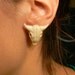Hand Carved BONE Western Cowgirl Earrings