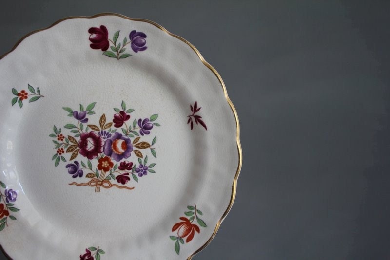 Vintage Booths Silicon China Dessert Plate - Made in England