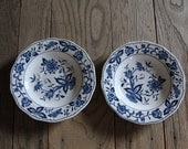 Vintage Pair of Saucers - Blue Bonnet by Harmony House China Circa 1965
