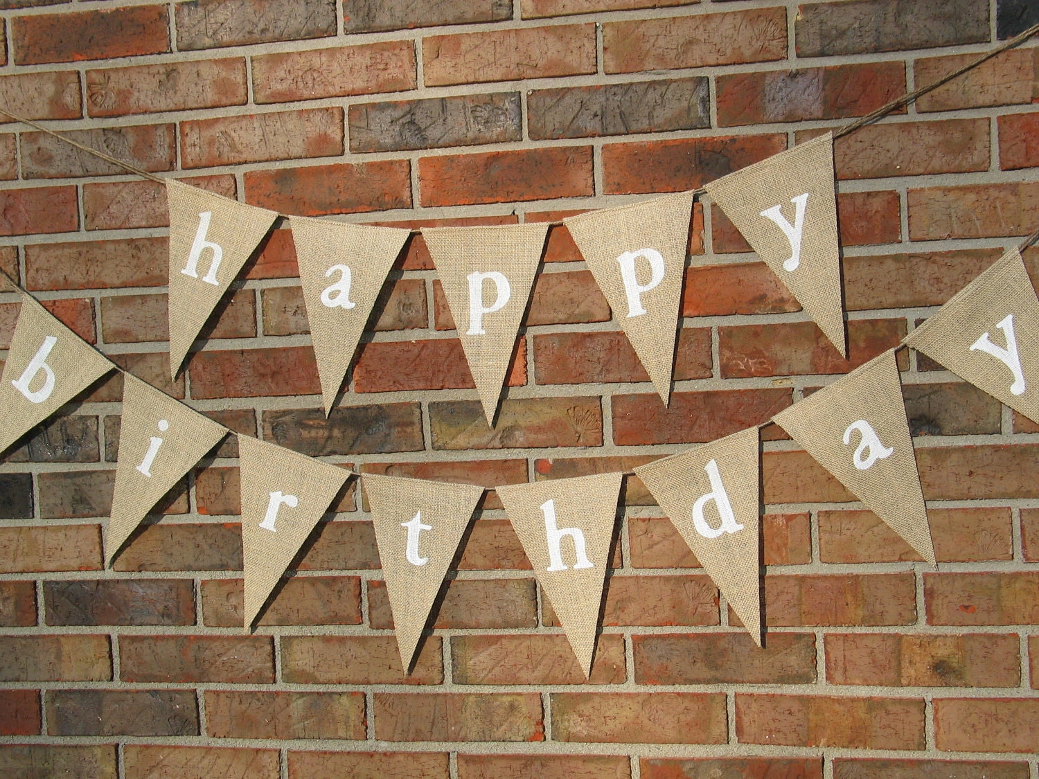 Happy Birthday Banner  /  Burlap Banner  /  Party Decoration  /  Birthday Banner /  Happy Birthday