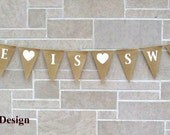 Love is Sweet  Banner  /  Burlap Banner   /  Sweet Love / Bunting  /  Sweets Table  /  Wedding Banner / Reception Decoration / Shower