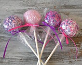 Birthday Cake Pops - Purple and Pink bridal shower baby shower bridesmaid cake pop favors Il_170x135