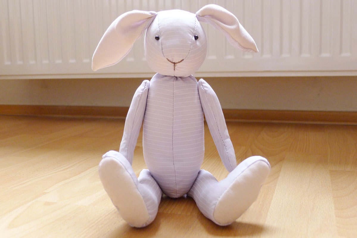 Eco friendly Bunny Rabbit Lilac stripes