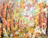 Batik Style No.27/New England Fall-Scape, limited edition of 50 fine art giclee prints