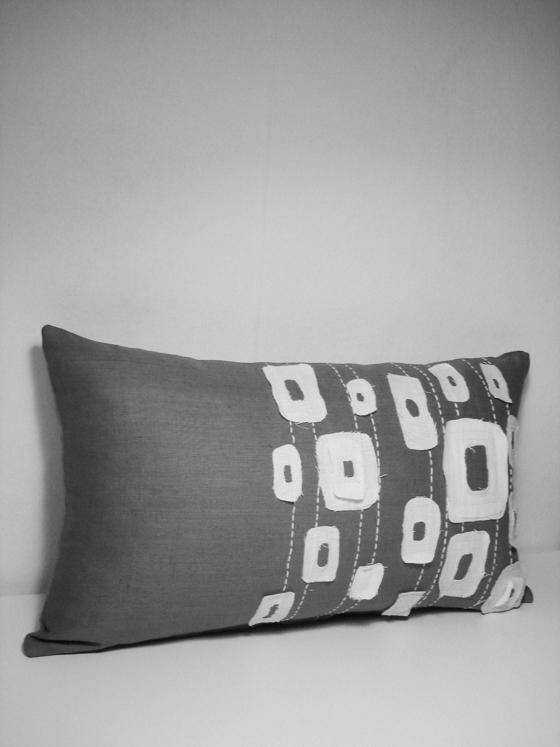 Gray Linen Pillow cover - 12x20