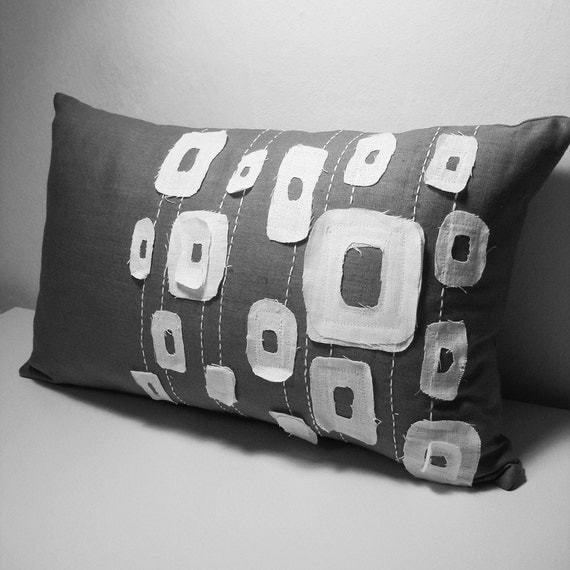 Gray Linen Pillow cover - 12x20
