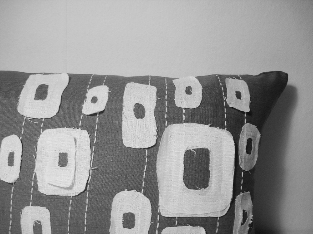 Gray Linen Pillow cover - 12x20