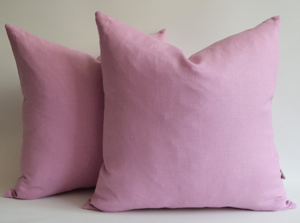 Sukan / 1 Linen Pillow Covers Lavender - Decorative Throw Pillow Cover - Cushion Cover - Linen Cushion - Sofa Pillows 18 x18 Pillow