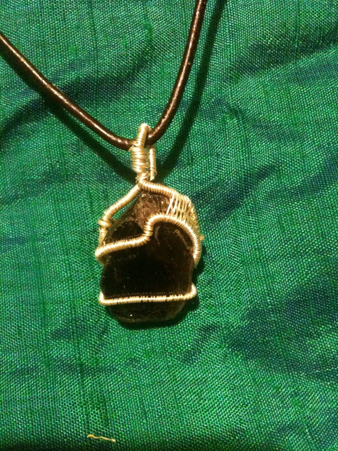 Black Beauty "Petite" Tourmaline Wrap Pendant