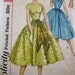 50s Simplicity 1878 Junior Misses Party Evening Dress Pouf Skirts Size 15 Bust 35