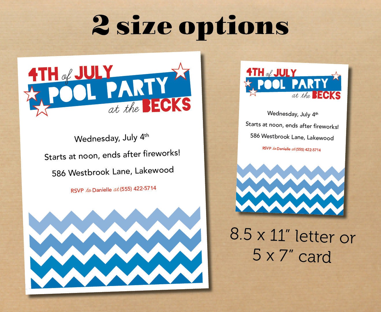 4th of july // printable invitation