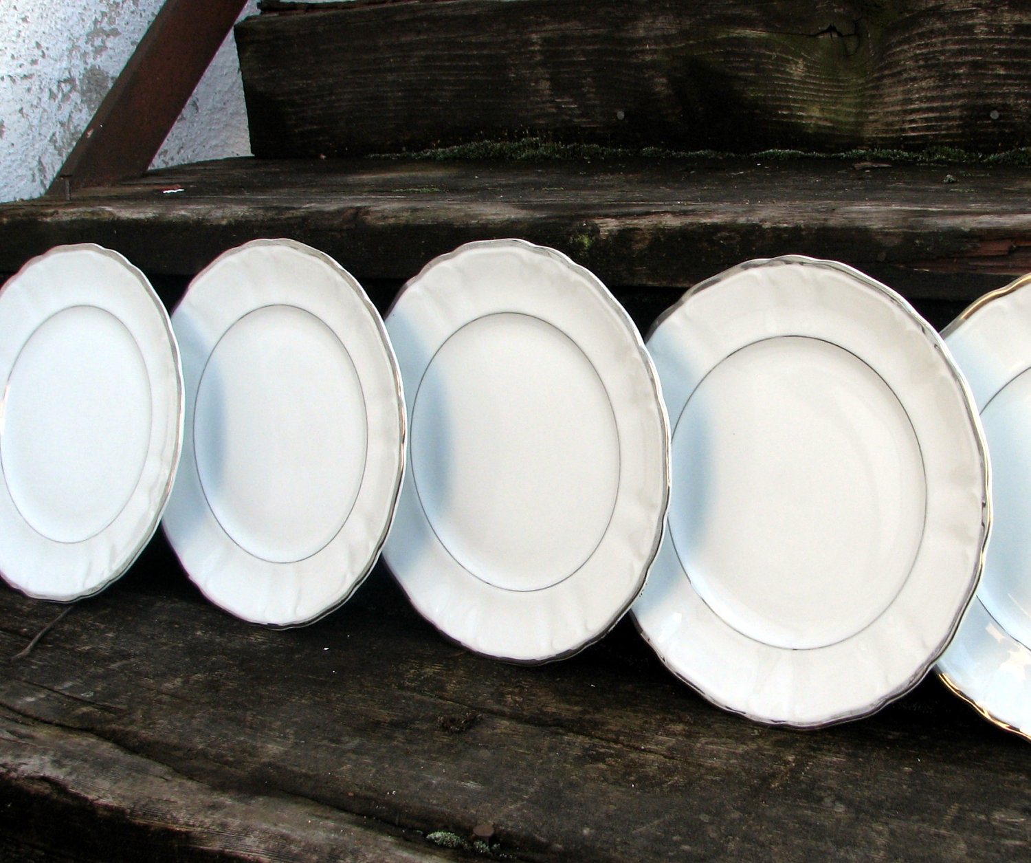 harmony house silver sonata dessert salad plates -- set of five