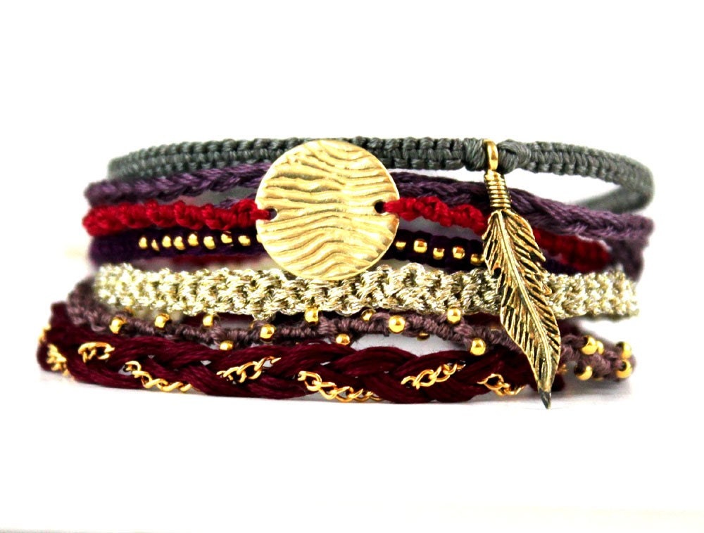 Braided Friendship Bracelets - Bohemian Wanderer - Gold