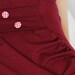 jersey top - bordeaux red - vichy checked - buttons