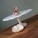 Milk Glass Cake Stand, Pedestal Cake Plate, White with Scalloped Edges