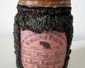 Primitive Grungy Poison Jar Foxglove Philtre