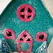 Vintage Look Cardboard House Ornament