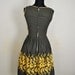 1950s Summer Dress / Small Spring Dress / 1950s Sundress / Vintage  Green and Yellow Embroidered Cotton Sundress