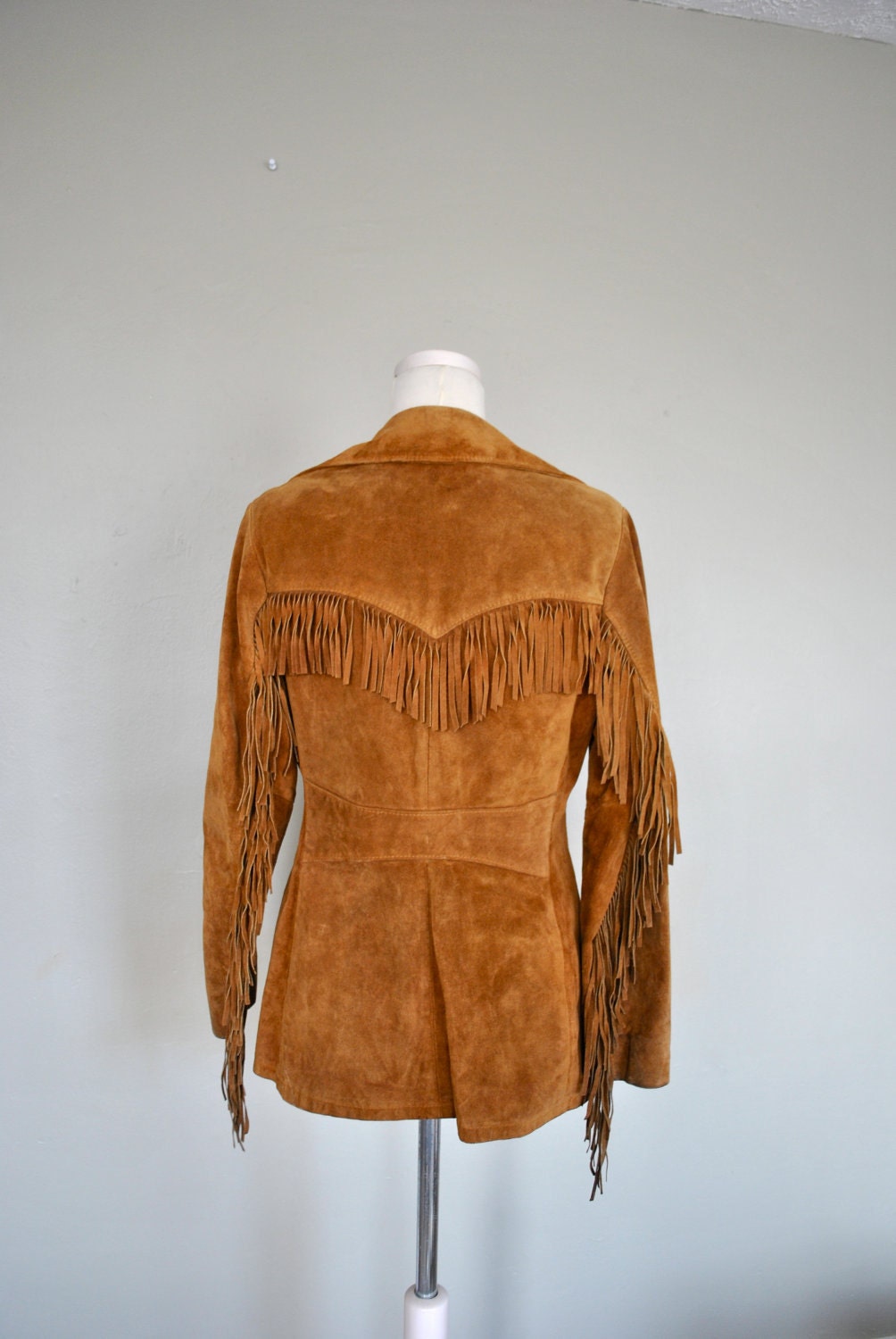 Leather Fringe Jacket / 1970s Fringe Leather Jacket / Southwestern Country Real Leather Fringe Coat