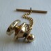 Vintage Men's Tie Tack Gold Oval Monogram