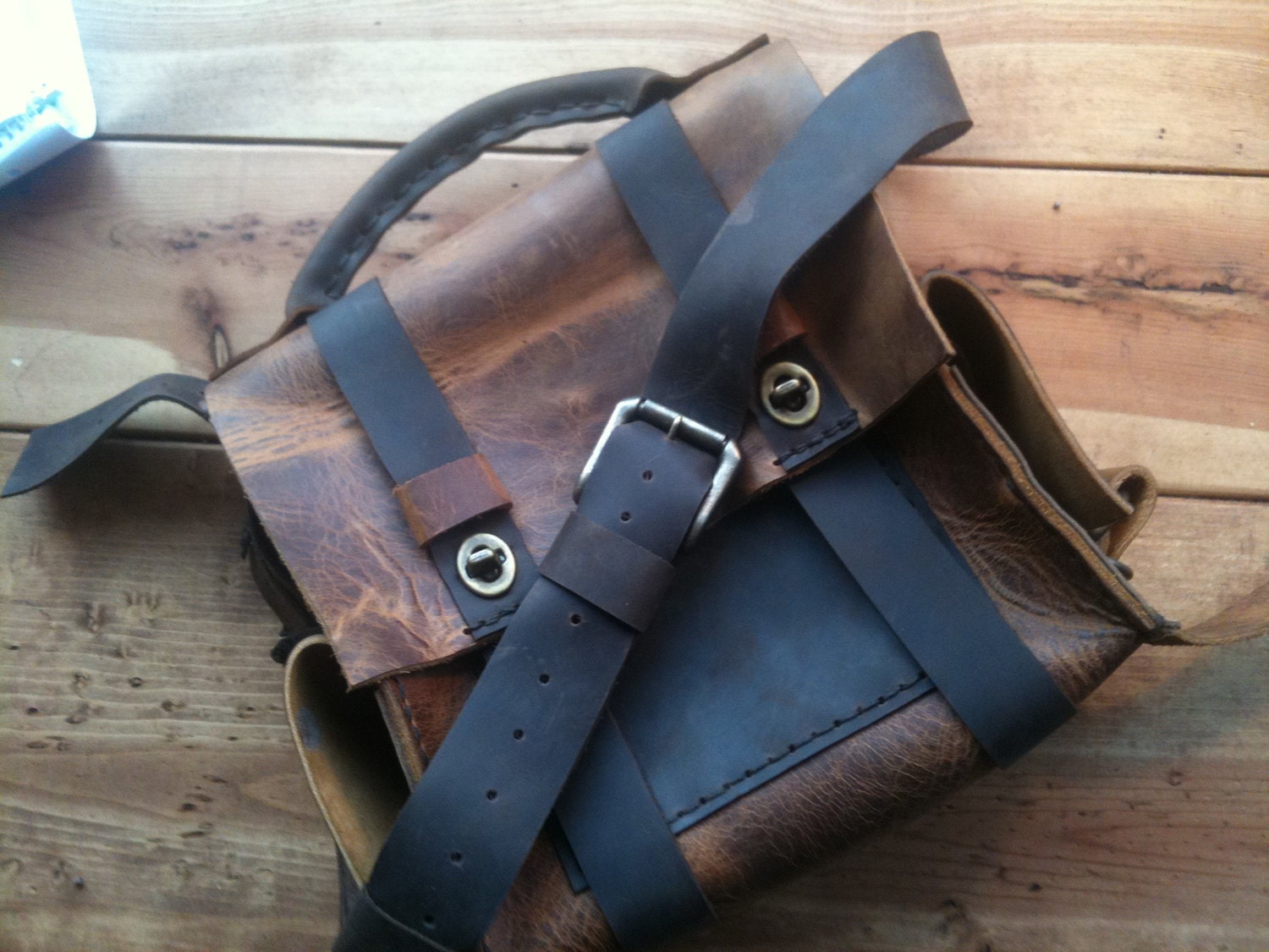 Luscious leather backpack by Aixa made in New York city, USA